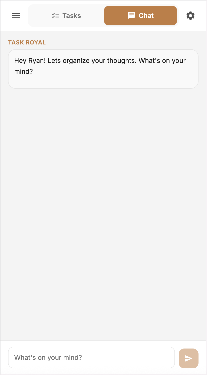 Mobile Chat Interface